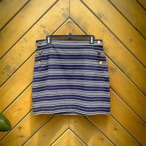 Adorable Loft navy/white skirt